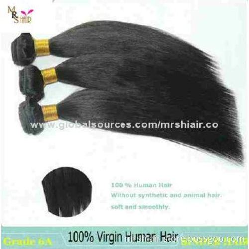 22" Human Hair Weave Extensions, Natural Black Peruvian Hair